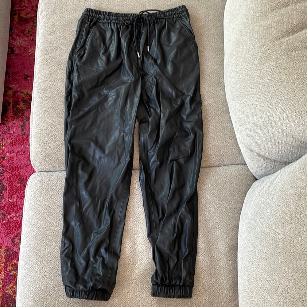 BLANK NYC faux leather joggers
